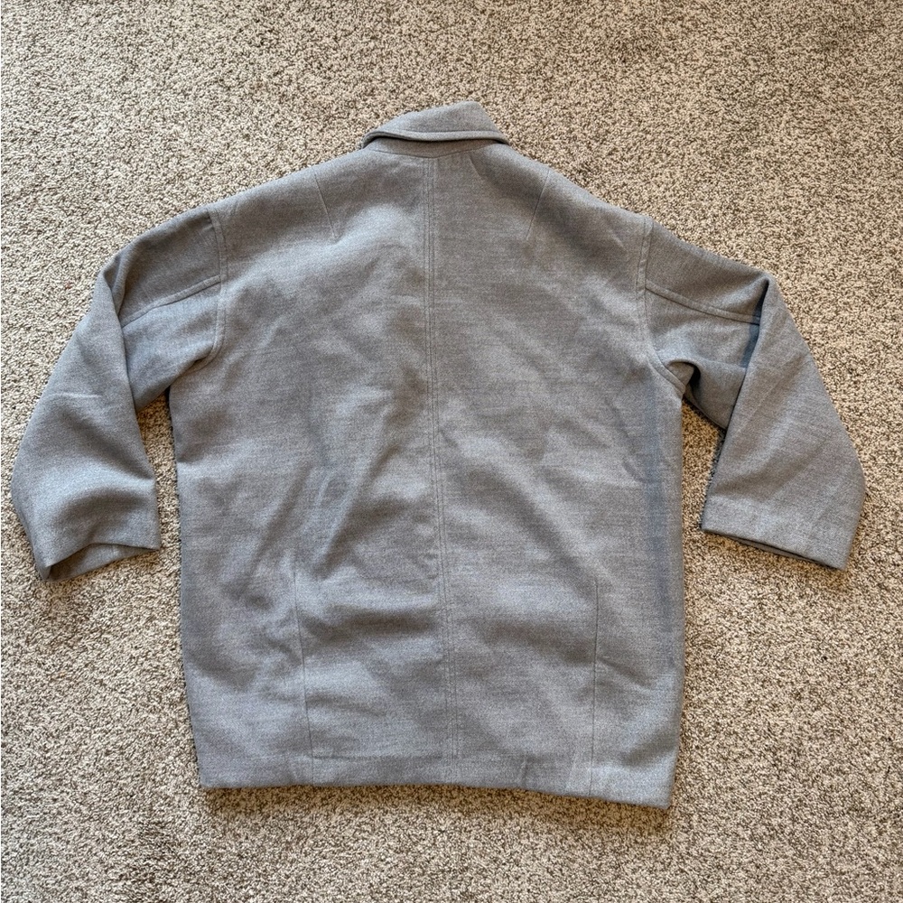FREE PEOPLE Double Breasted Grey Coat with Pockets Size Small - Picture 2 of 3